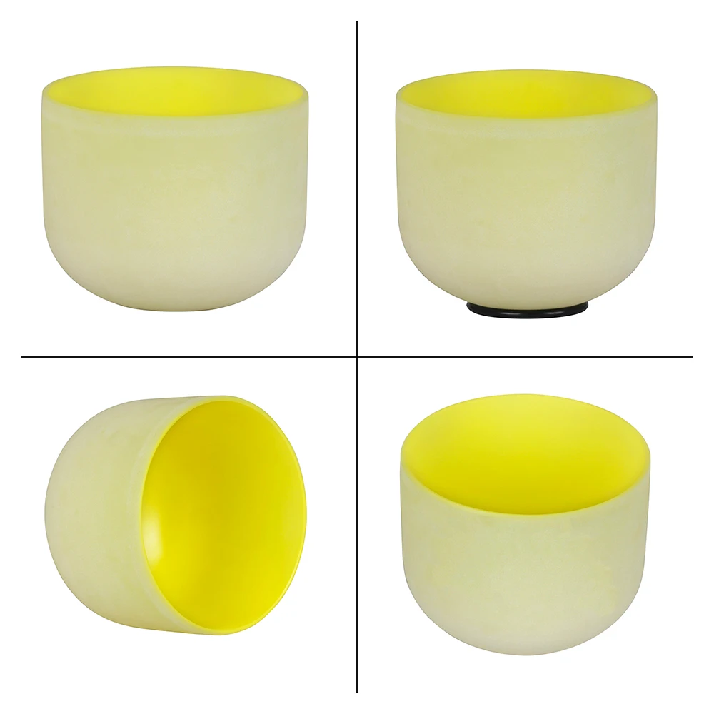 8 дюймов Хрустальная Поющая чаша B Note с молотком и резиновым уплотнительным