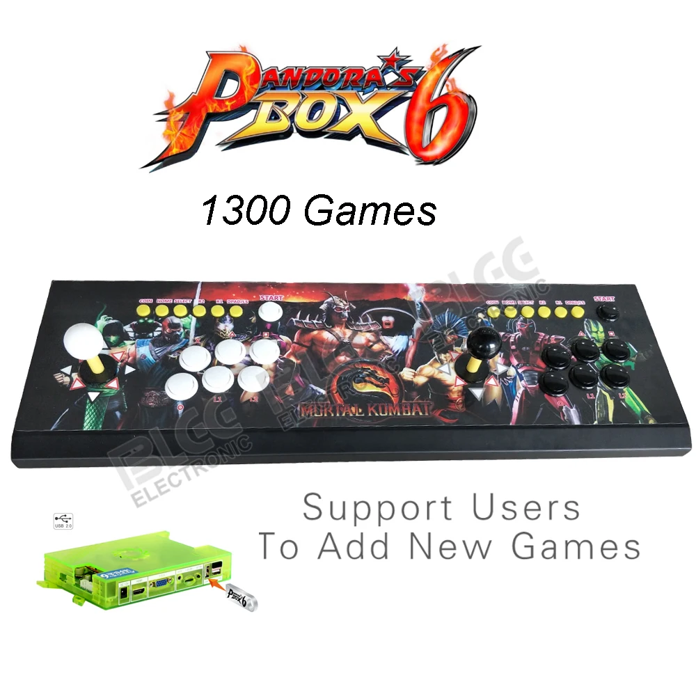 Pandora's Box 6 1300 в 1 Боевая Видеоигра для 2 игроков аркадная консоль Поддержка