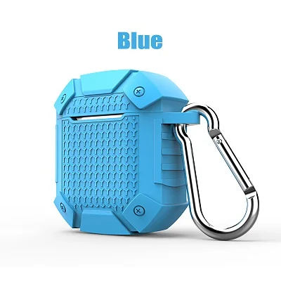 Sky blue Роскошный противоударный защитный чехол для AirPods, чехол, беспроводная Bluetooth гарнитура, силиконовый чехол для наушников, чехол для Air Pods, зарядная коробка - Color: Sky blue