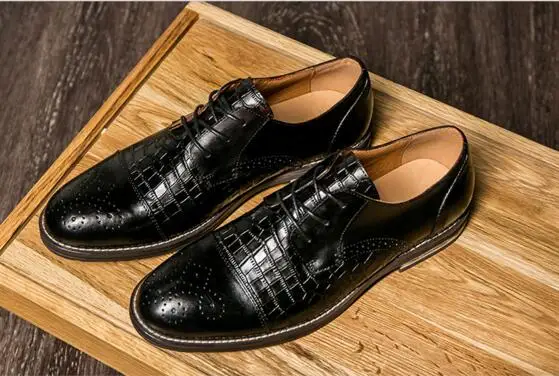 

Leather men's shoes Brock England casual single shoes suede leather breathable lace shoes men