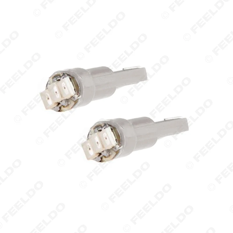 FEELDO 3 шт. 7 цветов T5 1206 SMD 0 1 Вт Приборная панель автомобиля Датчик боковой