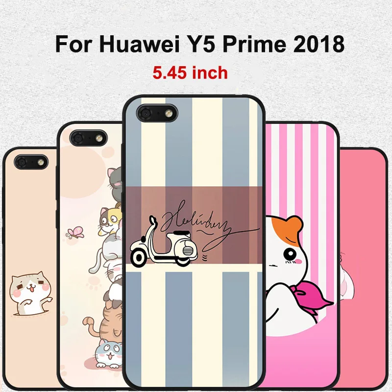 Чехол для Huawei Y5 Prime 2018 мягкий силиконовый чехол из ТПУ задней панели телефона Y5Prime