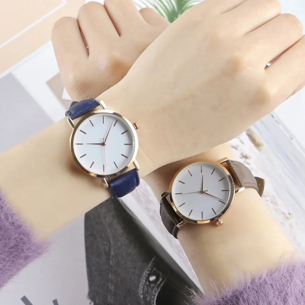 Relogio Feminino женские модные повседневные Простые наручные часы женские часы с кожаным ремешком деловые простые кварцевые наручные часы Montre