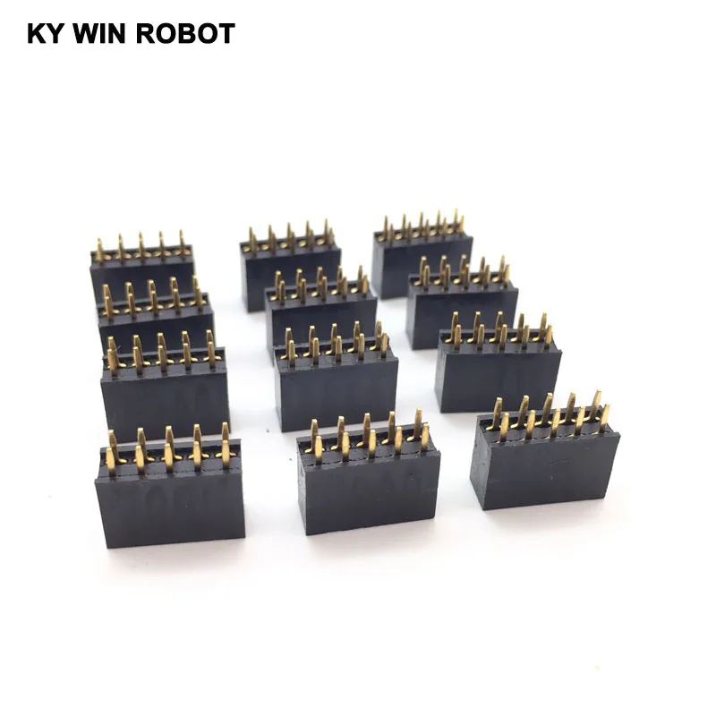 10 шт. шаг провода 2 54 мм 2*5p двойной прямой ряд Pin 5Pin гнездовой коннектор 2x5 иглы|strip