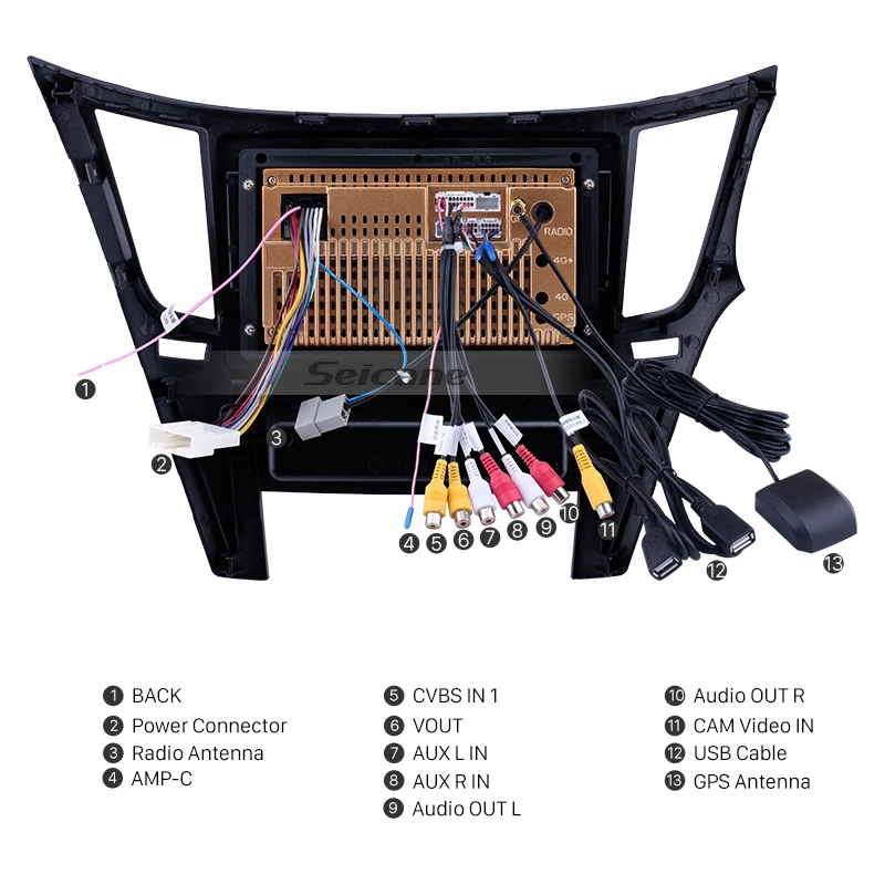 Seicane 9 дюймов Автомобильный радиоприемник с навигацией GPS Android 8 1 для Subaru Outback 2010 2016