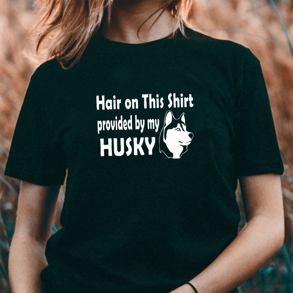 Хлопковая футболка с надписью my husky для женщин забавная любителей собак летние