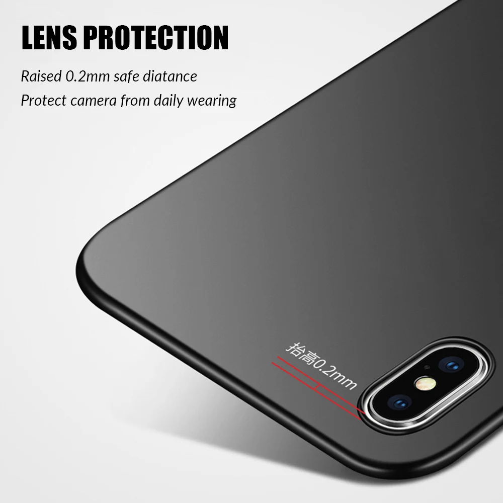 Ультратонкий чехол для iPhone X XS 11 Pro Max XR тонкий матовый 360 полный ПК жесткие чехлы |