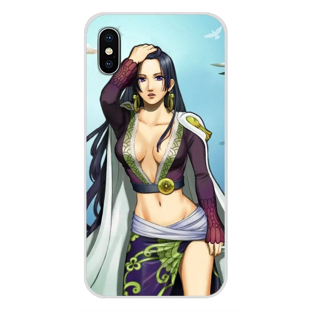 Для Sony Xperia Z Z1 Z2 Z3 Z5 compact M2 M4 M5 C4 E3 T3 XA Huawei Mate 7 8 Y3II anime One Piece Hancock прозрачный чехол из