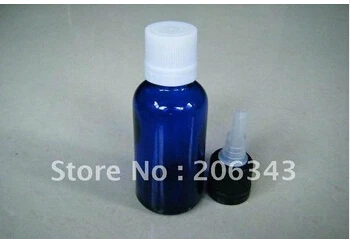 

20ml blue essential oil bottle with plastic cap,plastic dropper for cosmeticl packaging