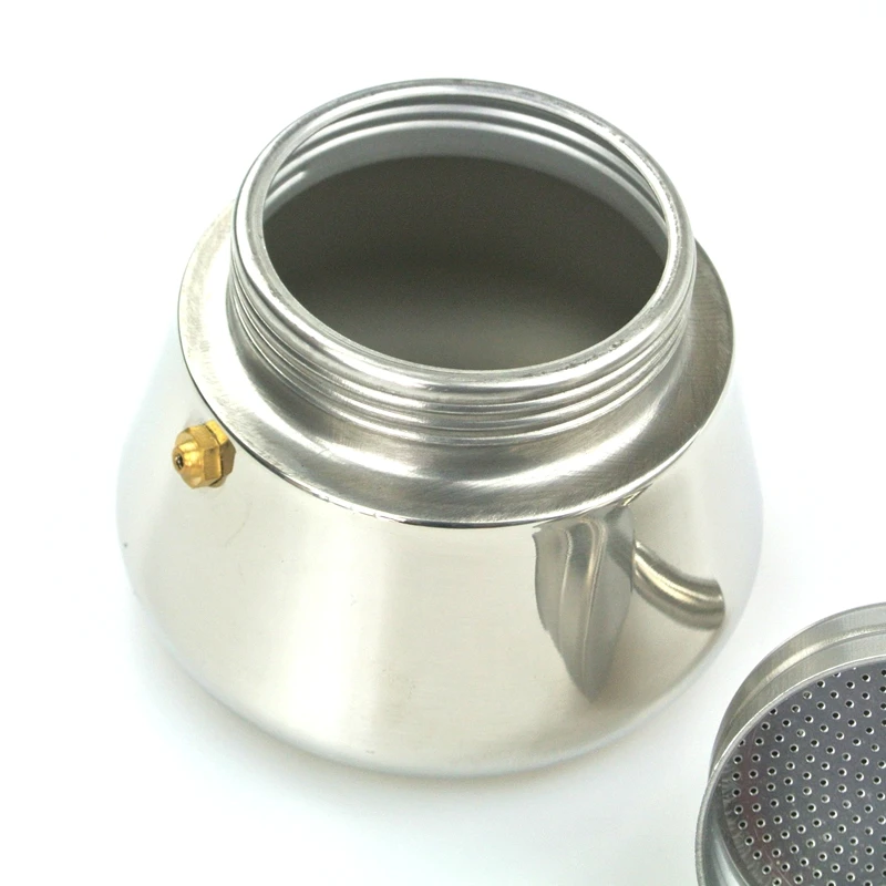 Нержавеющая сталь Moka Pot эспрессо латте Percolator Плита Топ Кофе чайник 2/4/6 чашки Mocha
