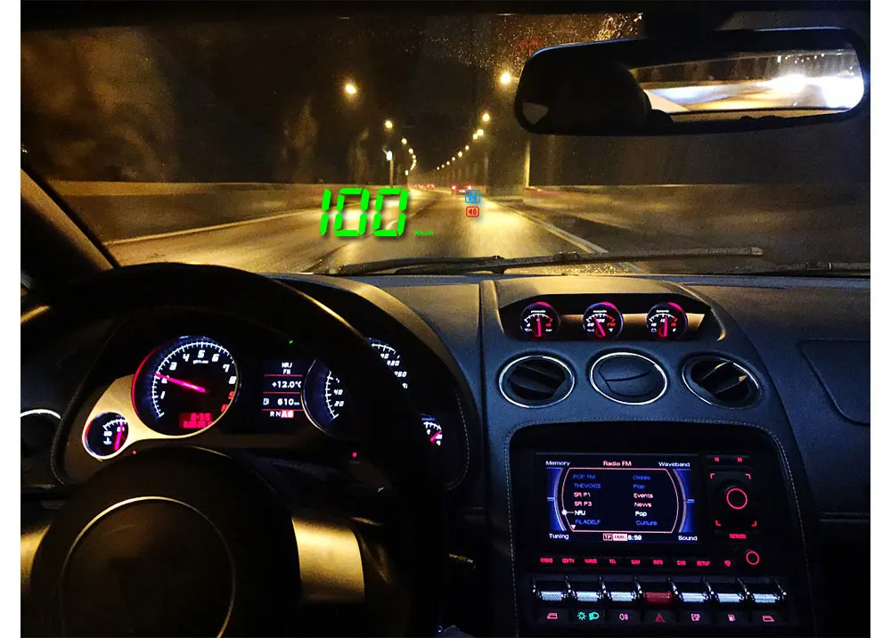 Совместим со всеми автомобильными скоростными проекторами gps цифровой автомобильный скоростной метр A2 Электроника дисплей Авто HUD лобовое стекло проектор