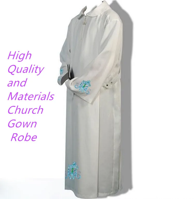 Халат для католической церкви белый цвет со складками|robe clothing|robe roberobe white |