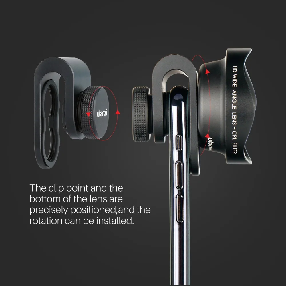 Объектив ulanzi HD 4K для телефона 2X Telephoto 100 широкоугольный CPL 238 рыбий глаз iphone 7/8 X HUAWEI
