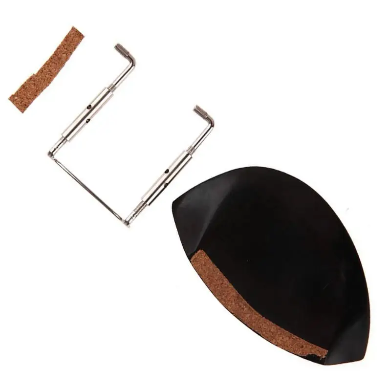 1pcs Ebony Wood Fiddle Chin Rest Chinrest for 4/4 Violin Black High Quality Musical Instruments Violin Parts Accessories