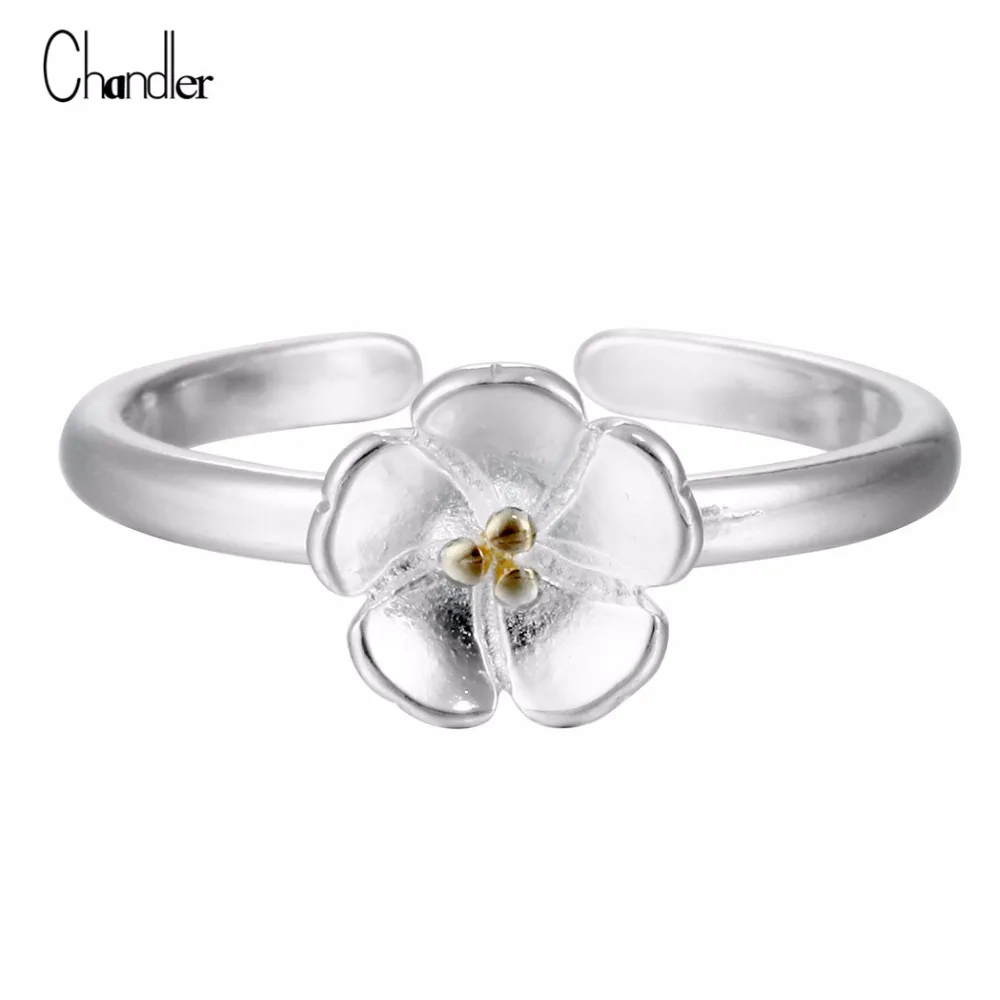 Женское кольцо с цветком вишни Chandler регулируемое для ногтей|brand rings for women|rings womenring