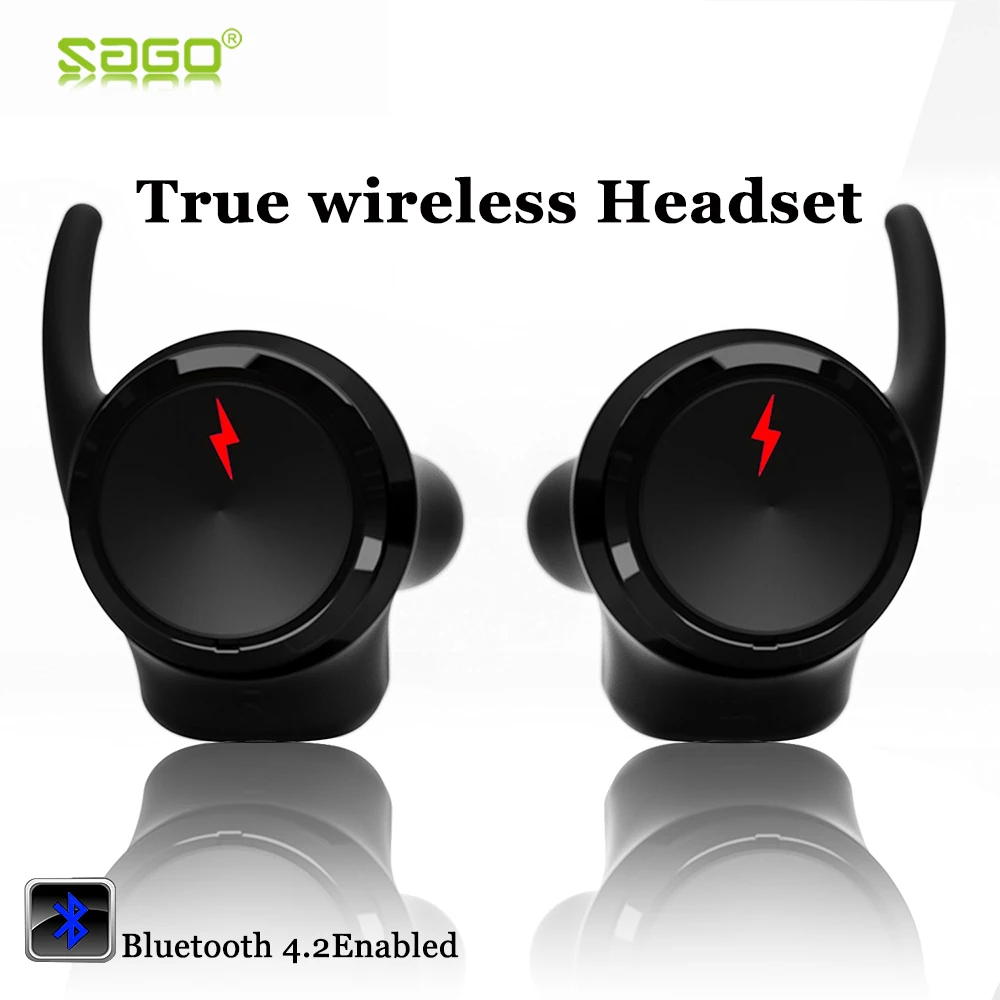 SAGO True беспроводные Bluetooth наушники US 001 спортивные вкладыши с шумоподавлением