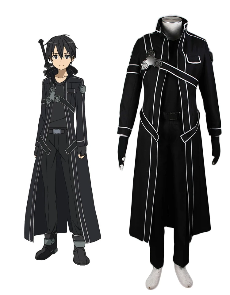 SAO Kirito Косплэй обувь для вечеринки в Стиле косплей Sword Art Online Сезон 1 костюм Кирито