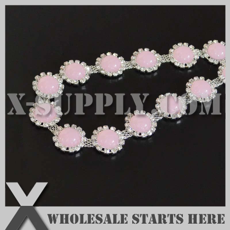 Круглая цепочка Стразы с жемчугом 21 мм для украшения ювелирных изделий жемчужные