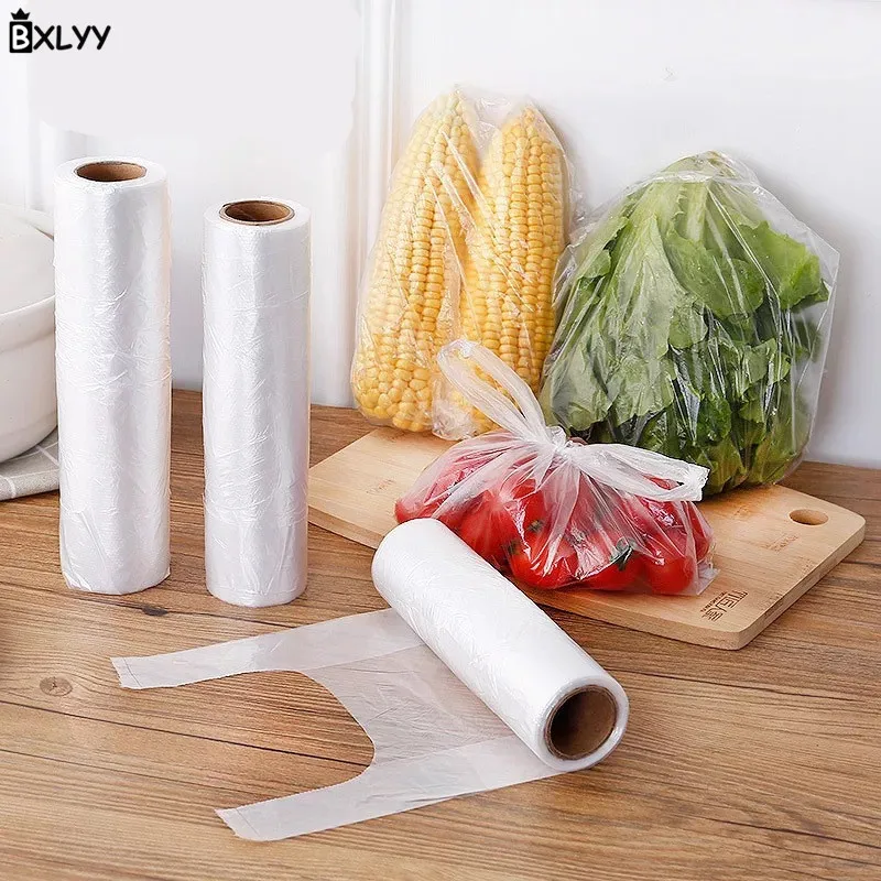 

BXLYY Hot Disposable Food Storage Bag Vest-style Refrigerator Food Storage Bag Keep Fresh and Good Sealed Kitchen Accessories.8z
