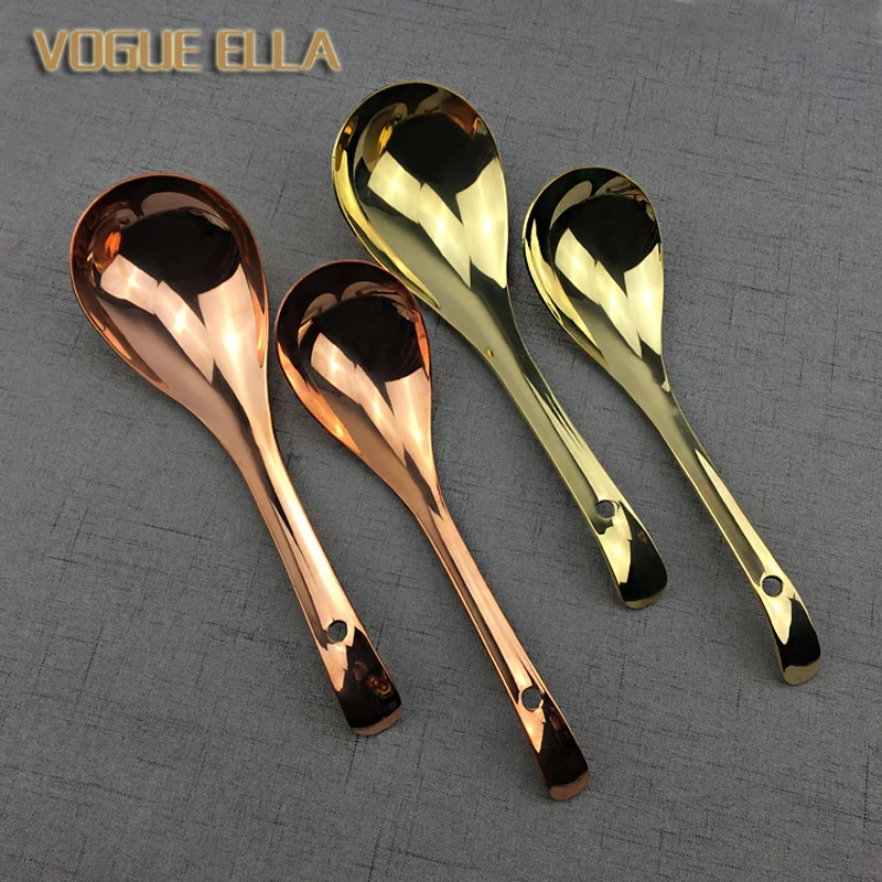 Чистая медная ложка большой суп ковш рисовая сервировочная Предотвращающая