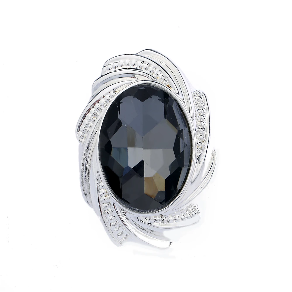Новинка модное серебряное кольцо ювелирные изделия Ретро Большое стекло с