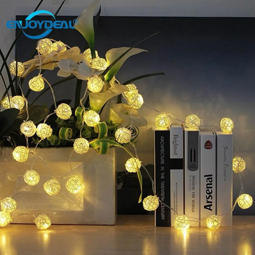 Гирлянсветильник светодиодная для вечерние ринки свадьбы ротанга 1/2/3 м|decoration