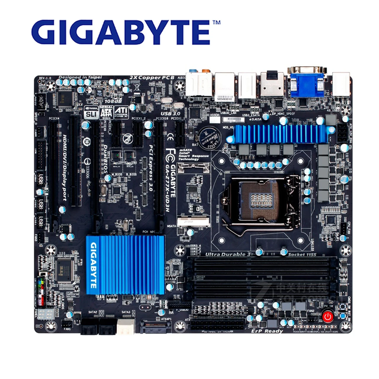 Материнская плата LGA 1155 для Intel DDR3 Gigabyte материнская USB 3 0 32G SATA III Z77 Z77X UD3H