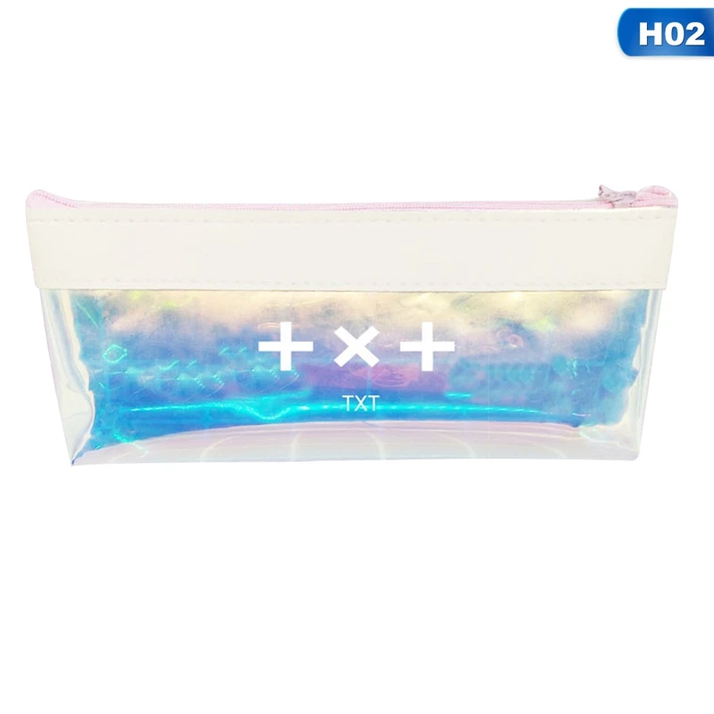 H02 Kpop SEVENTEEN TXT дважды Карандаш Чехол реквизит Лазерная Монета Сумка Хип вентилятор подарок для школы офисные принадлежности - Цвет: H02