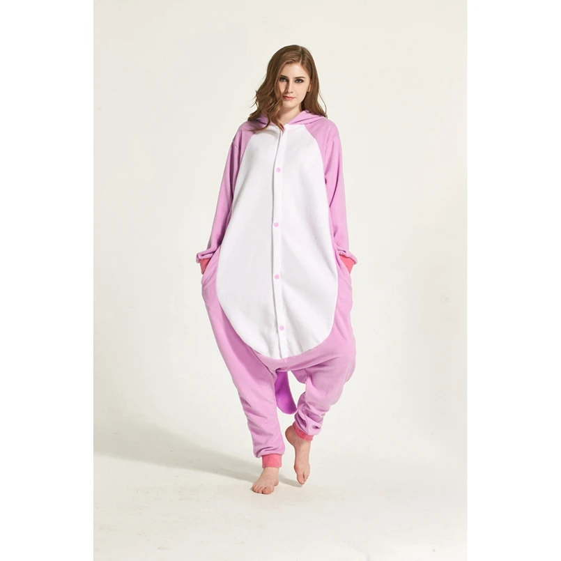 Фиолетовый единорог Пегас Пижама для животных Onesie Толстовка взрослых женщин и