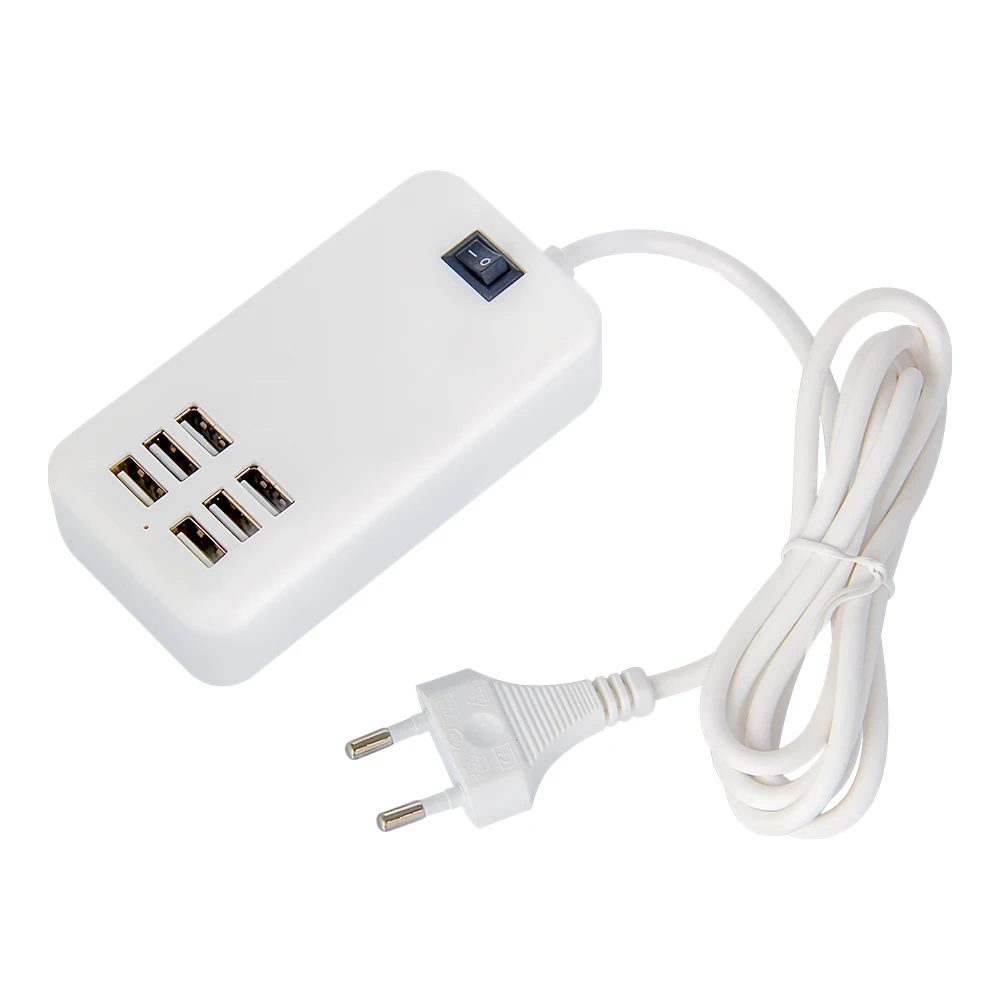 USB Power Strip Socket with 6USB Charging Office Travel Multi-function Easy To Carry US Plug | Мобильные телефоны и