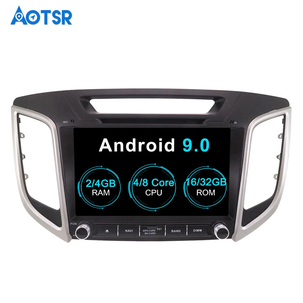 

Aotsr Android 9.0 GPS Navigation Car DVD Player For HYUNDAI IX25 CRETA 2014-2018 Multimedia Radio Recorder 2 DIN 4G+32G 2G+16G
