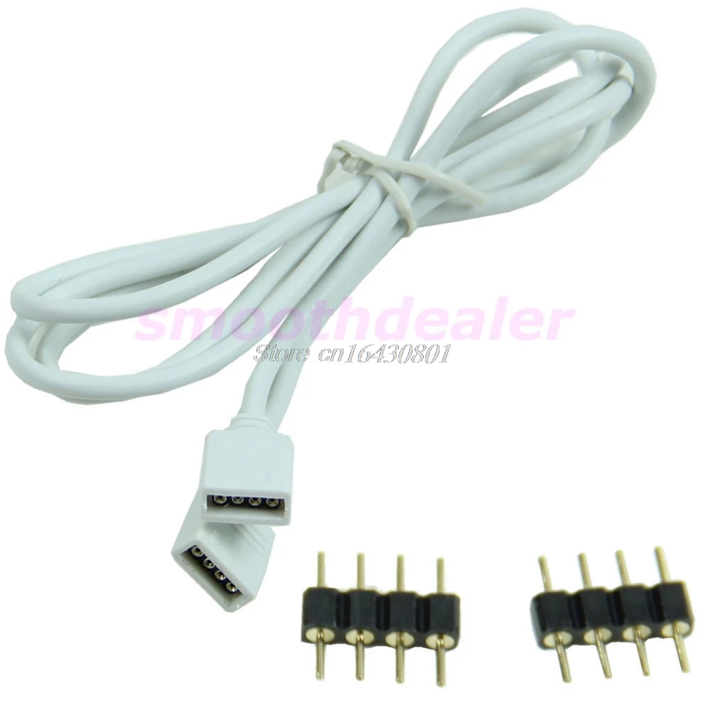 1 м 4 контактный Удлинительный кабель провод для SMD 5050 3528 RGB светодиодный ленточный