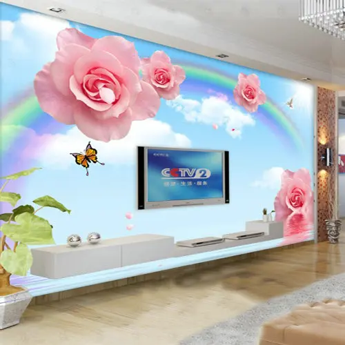 Mural tv sofa background wall wallpaper qiangbu rose KITCHEN | Обустройство дома
