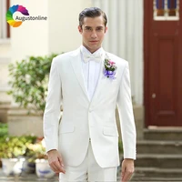 white men suits wedding groom tuxedos 2 pieces jacketpants groomsmen suits best man blazer prom wear costume homme mariage