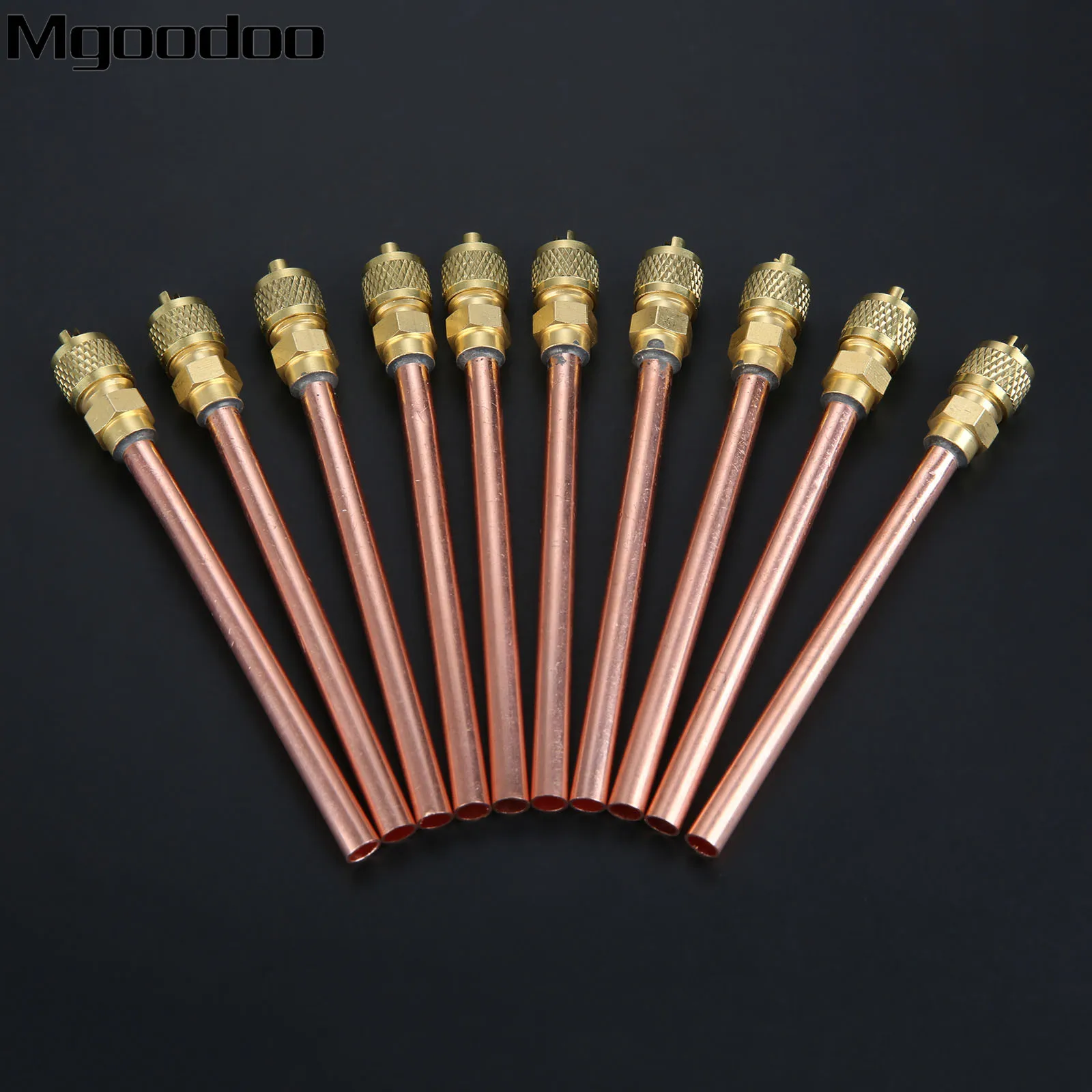 Mgoodoo 10 шт. сервисный клапан доступа 1/" SAE 1/4" OD " стволовый сердечник сильный Mayitr AC кондиционер Холодильный клапан доступа