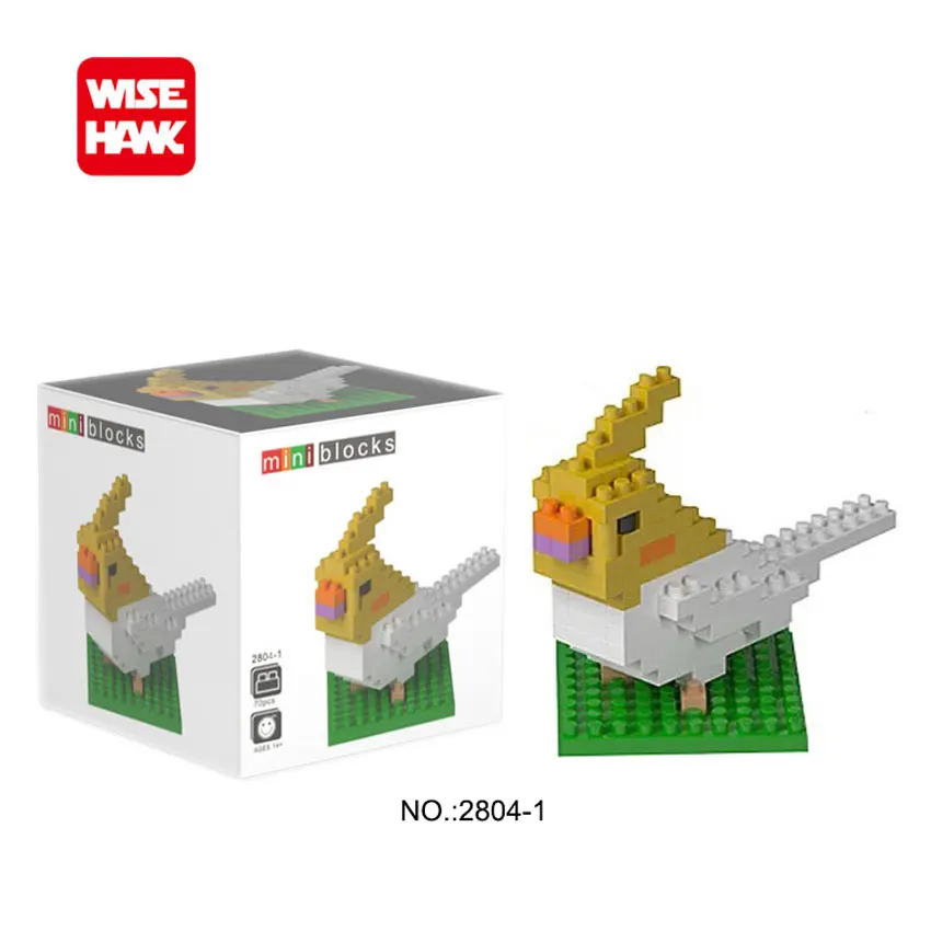 Фото WiseHawk Animal Series Micro Bricks  DIY Toys Set Giraffe Turtle Dog Mini Building Blocks Action Figures 3D Diamond Model №2