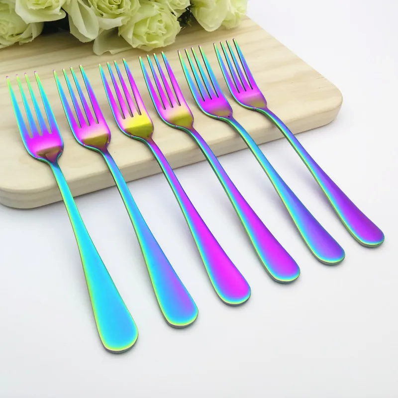 Комплект вилок из нержавеющей стали комплект красочных для приготовления салата