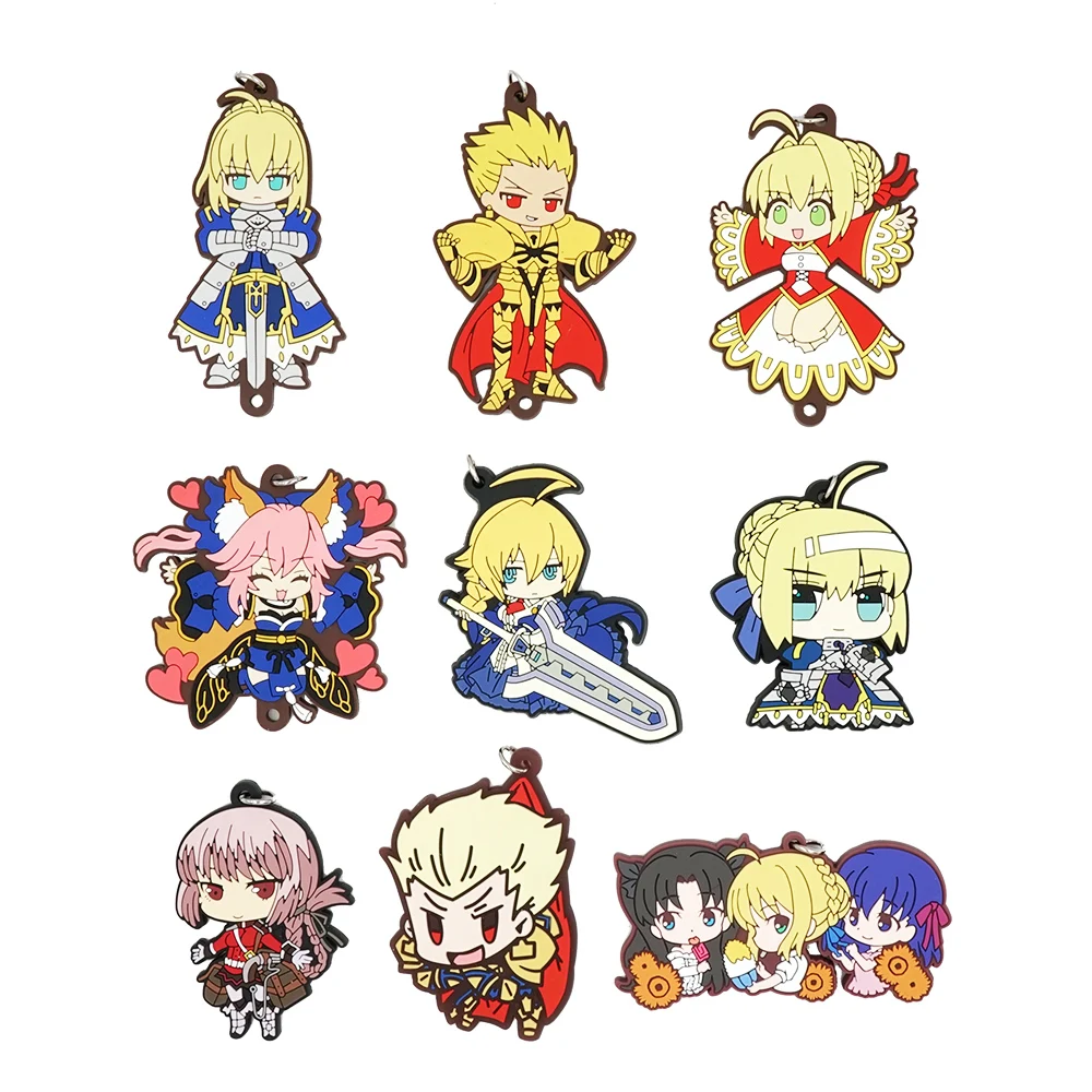 Fate/Grand Order Fate Zero Anime Saber Gilgamesh Nero Tamamo no Mae Grand резиновый брелок|Игровые фигурки и