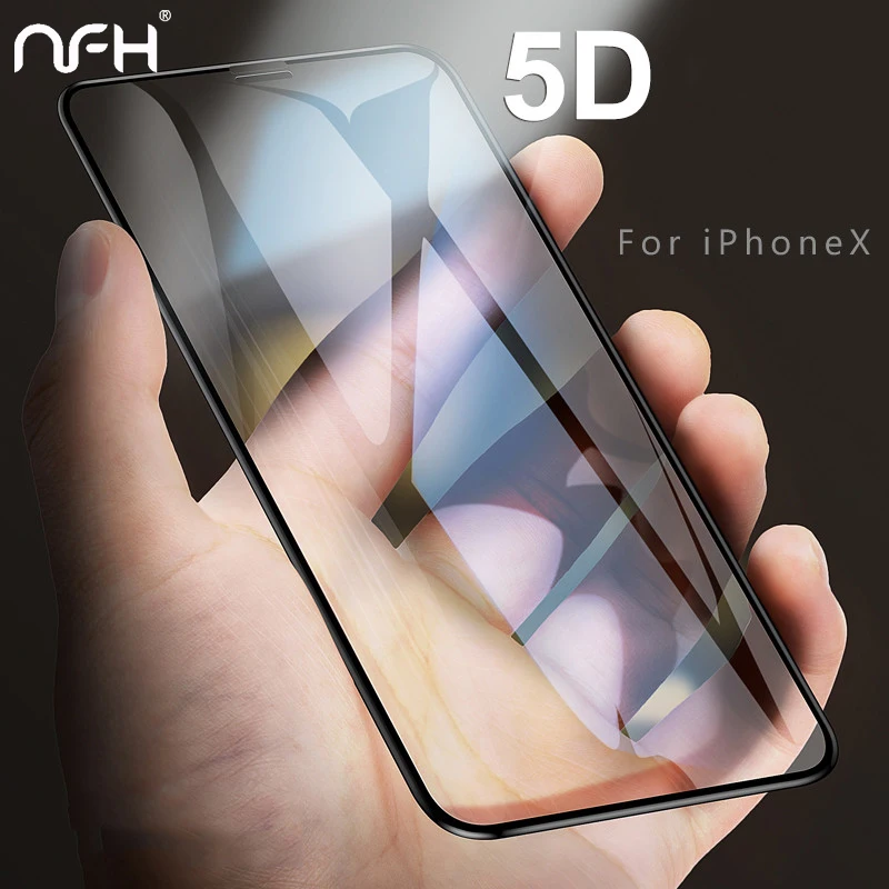 NFH 5D стекло для iPhone X защитная пленка экрана изогнутые края полное покрытие