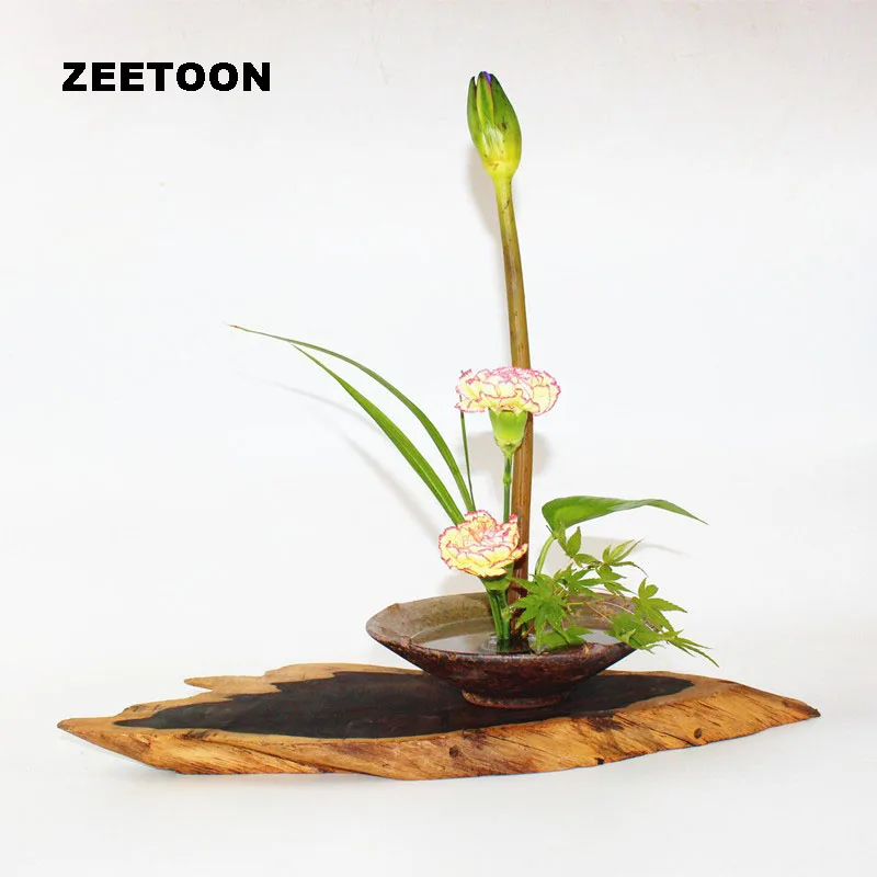 

Flounced Ikebana Flower Arrangement Container Coarse Pottery Flower Pot Flowerpot Hotel Adornment Vase Vintage Floral Home Decor