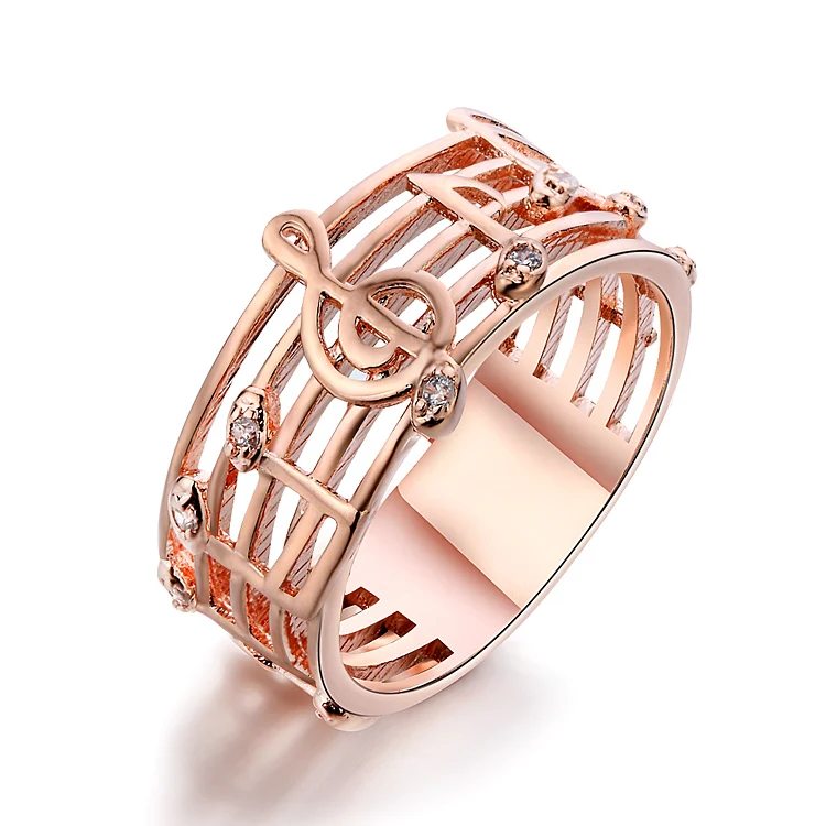 DJMACC классический фирменный дизайн Музыкальная нота Кристалл полый Широкий