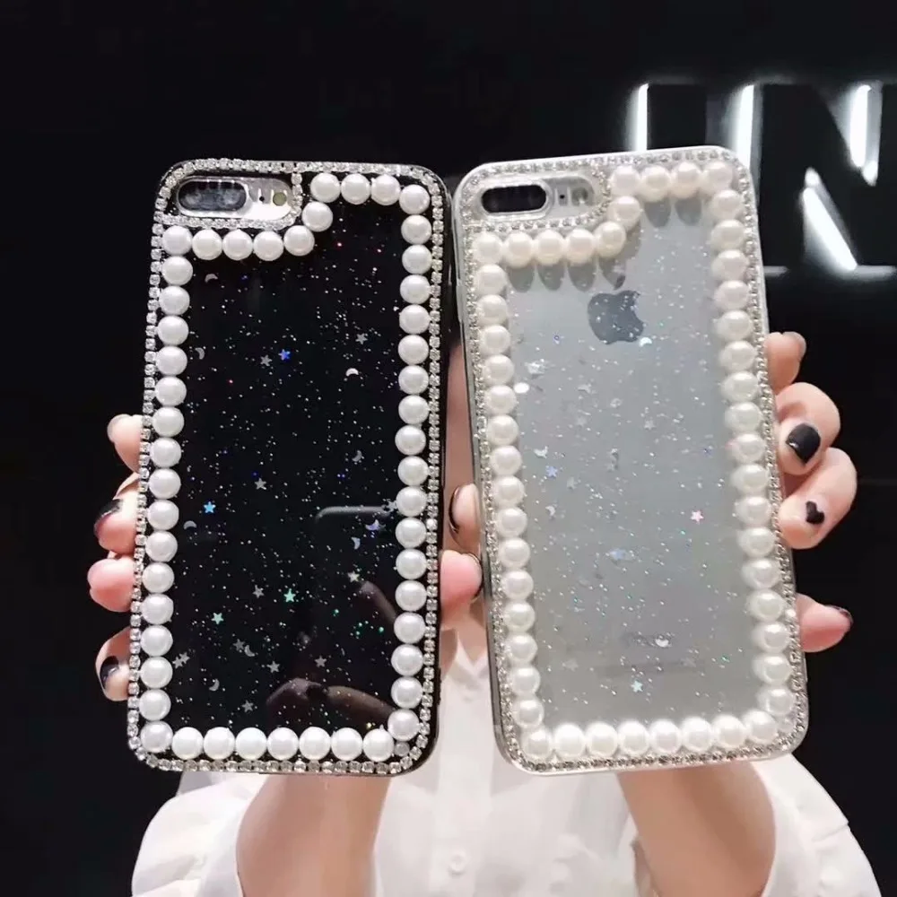 XINGDUO чехол для телефона Samsung Note 9 8 bling Звезды Луна Роскошный Жемчужный драгоценный