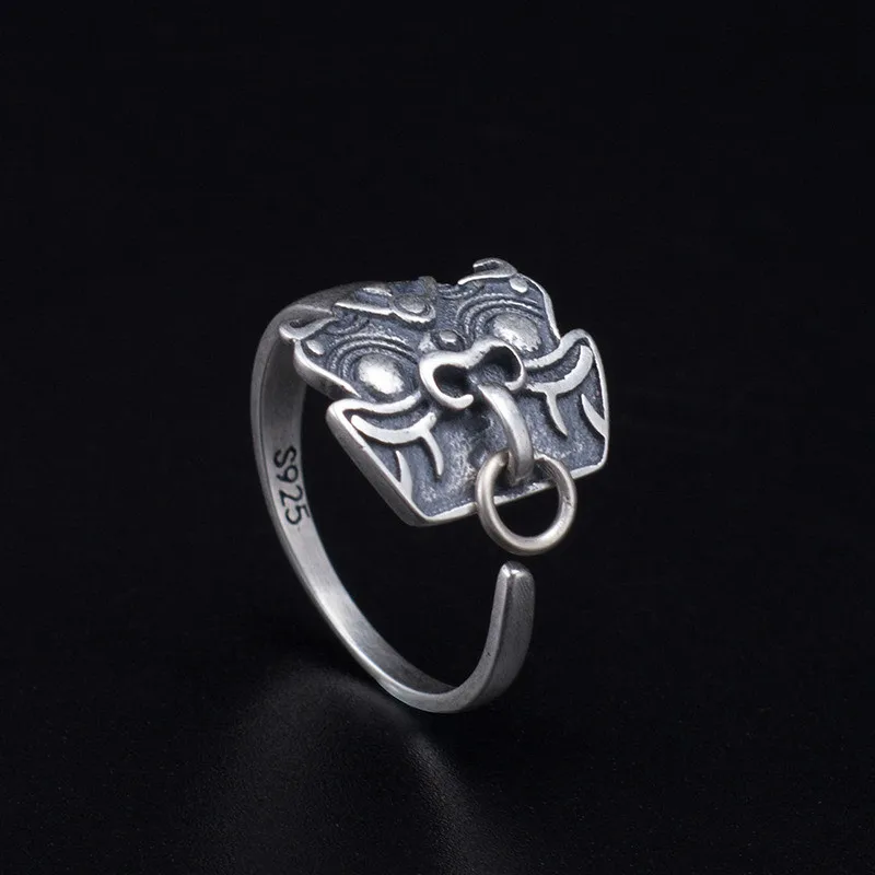 Женское Открытое кольцо в стиле ретро Flyleaf из 100% стерлингового серебра 925 пробы