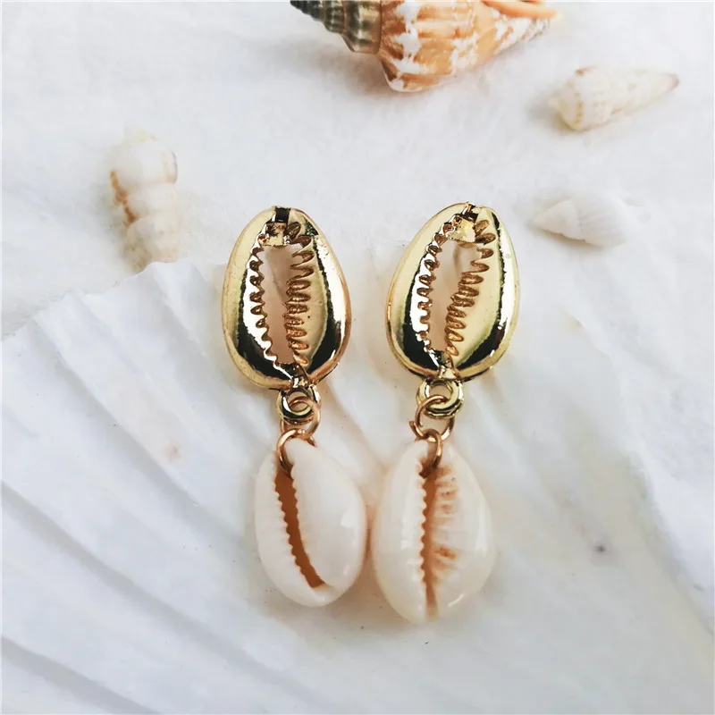 Женские серьги капельки IF YOU винтажные в виде раковины для пляжа на лето