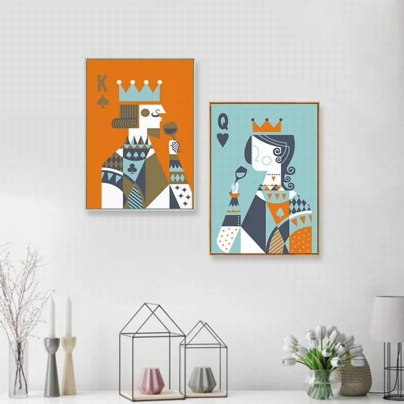 Северная Европа абстрактный стиль искусство ресторан Король Королева настенная