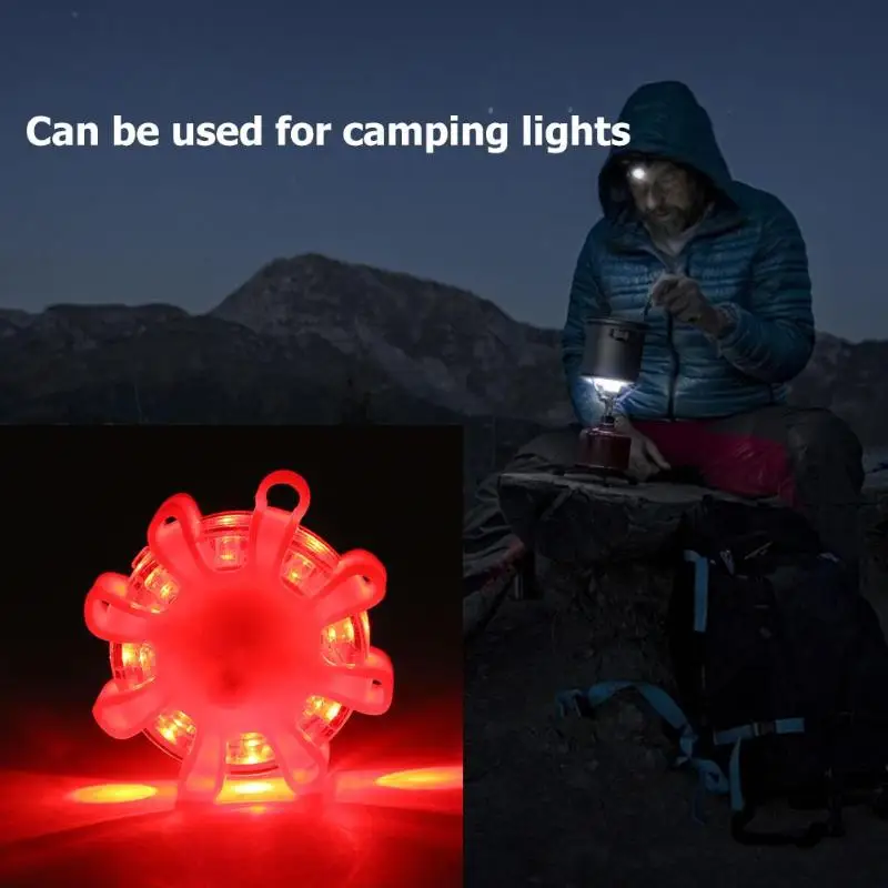 

Mini 8LED Flashing Warning Light Emergency Work Lights Magnetic Flashlight
