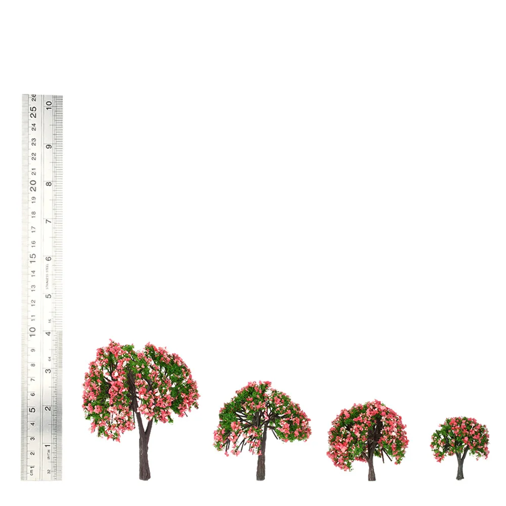 1 шт. пластиковый новогодний елочный персик модели деревьев и поезда Железной