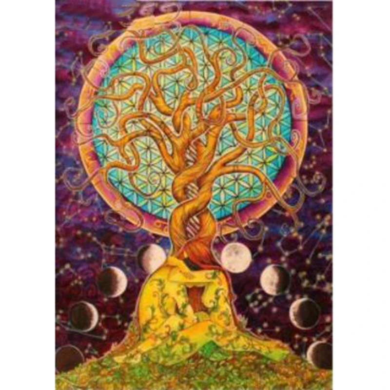 Psychedelic Art Tree Of Life 5d Diy Алмазная вышивка крестиком полный набор мозаичных