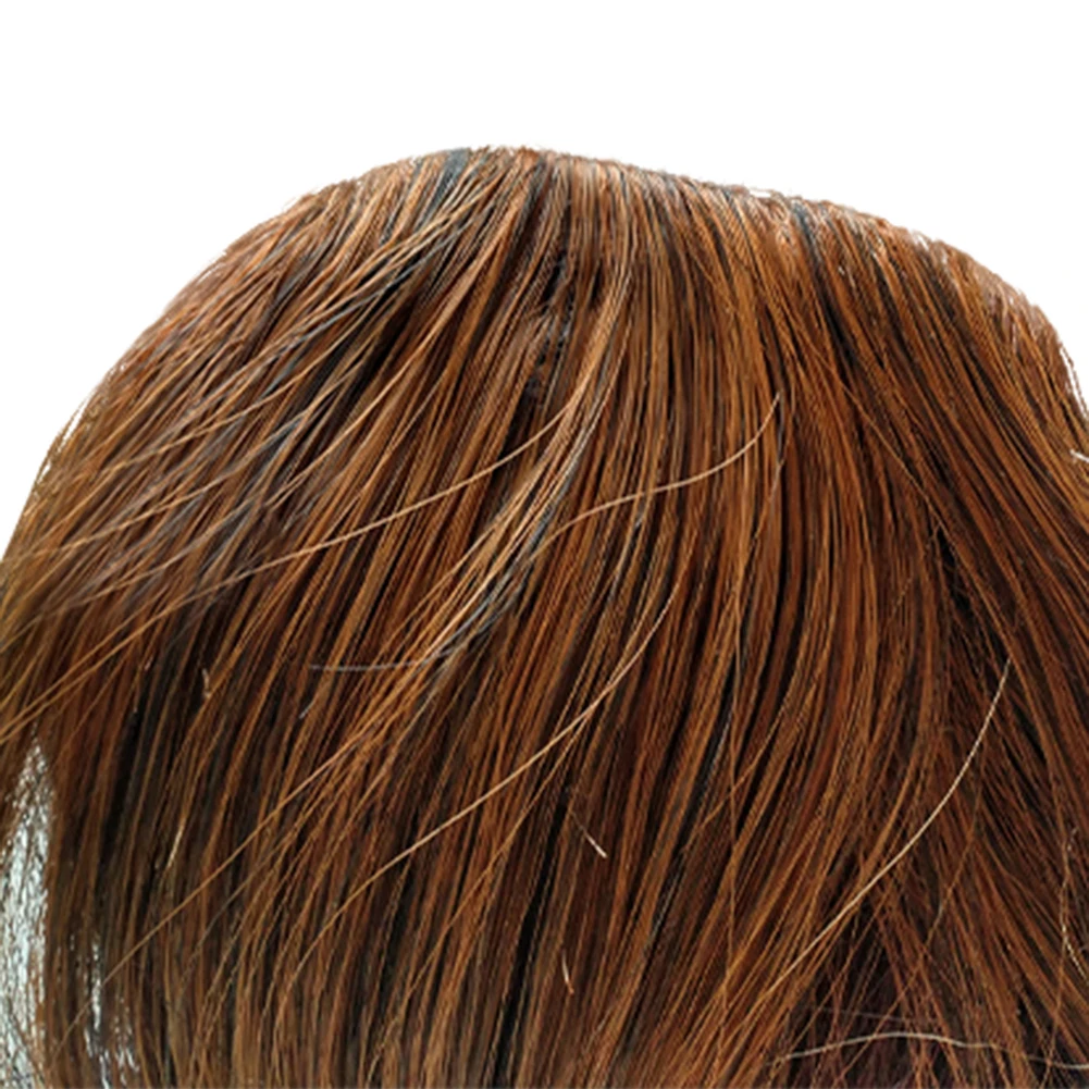 Light Brown Девушки высокой температуры волокна вьющиеся поддельные бахромы взрыва волос Расширение волос - Цвет: Light Brown