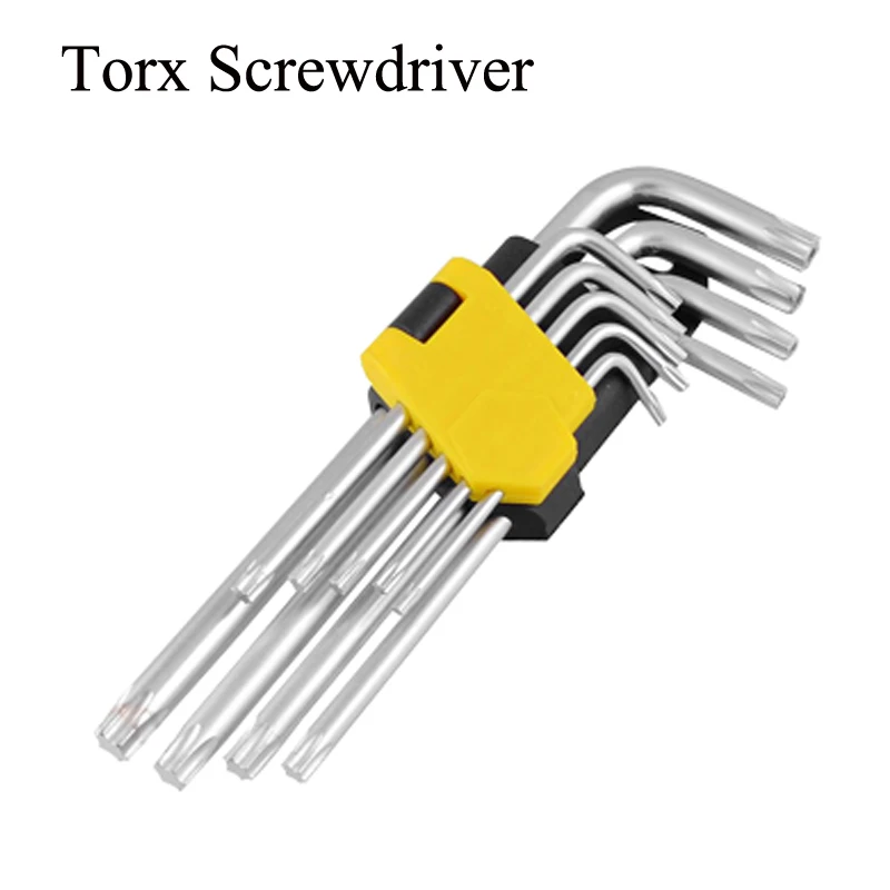 Фото NFLC 9 штук L вал T10 T15 T20 T25 T27 T30 T40 T45 T50 отвертка для Безопасности Torx с высоким крутящим NFLC 9 штук L вал T10 T15 T20 T25 T27 T30 T40 T45 T50 отвертка для Безопасности Torx с высоким крутящим